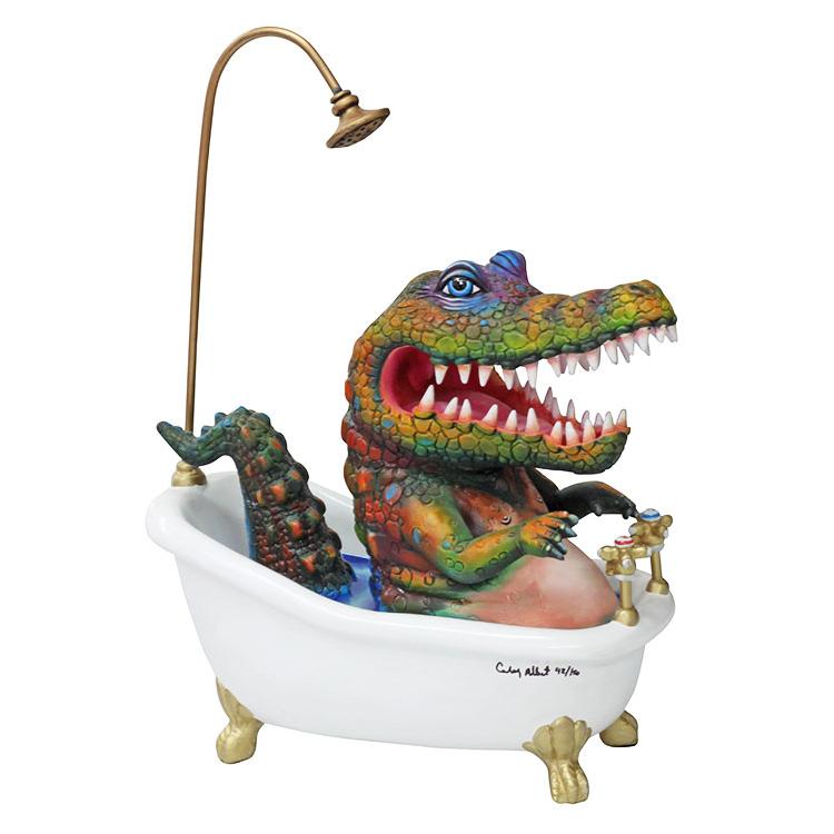 Carlos and Albert Crocodile in Bathtub